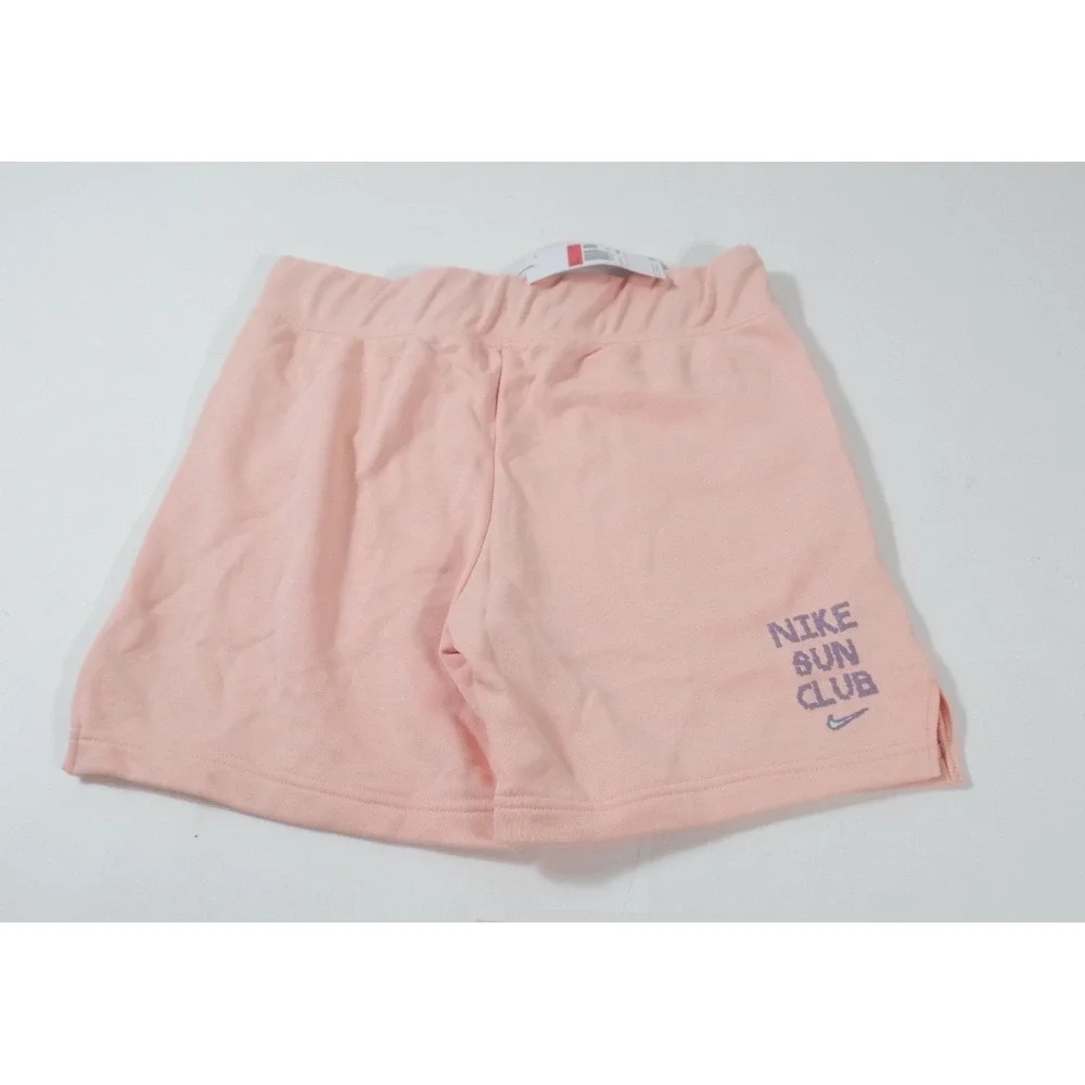 Nike Shorts Girls Large Pink‎ Sun Club French Terry Athletic DV9694-800 Casual